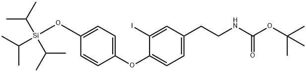 N-tert-Butoxycarbonyl-O-triisopropylsilyl 3-iodothyronaMine Struktur