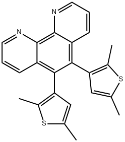 1,10-Phenanthroline, 5,6-bis(2,5-diMethyl-3-thienyl)- Struktur