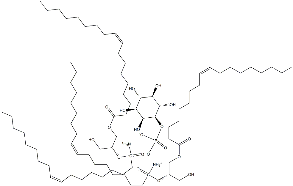 1,2-dioleoyl-sn-glycero-3-phospho-(1'-Myo-inositol) (aMMoniuM salt) Struktur