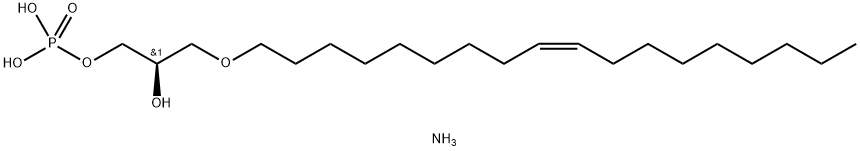 1-(9Z-octadecenyl)-2-hydroxy-sn-glycero-3-phosphate (aMMoniuM salt) Struktur