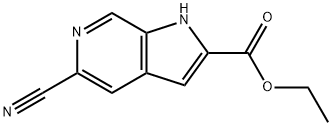 5-Cyano-6-azaindole-2-carboxylic acid ethyl ester Struktur