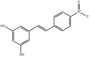 5-[2-(4-Nitro-phenyl)-vinyl]-benzene-1,3-diol Struktur