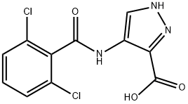 1H-Pyrazole-3-carboxylic acid, 4-[(2,6-dichlorobenzoyl)aMino]- Struktur