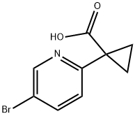 1-(5-broMopyridin-2-yl)cyclopropanecarboxylic acid Struktur