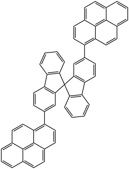 2,2'-Spiro-Pye , 2,2'-Di-pyrenyl-9,9-spiro-bifluorene Struktur