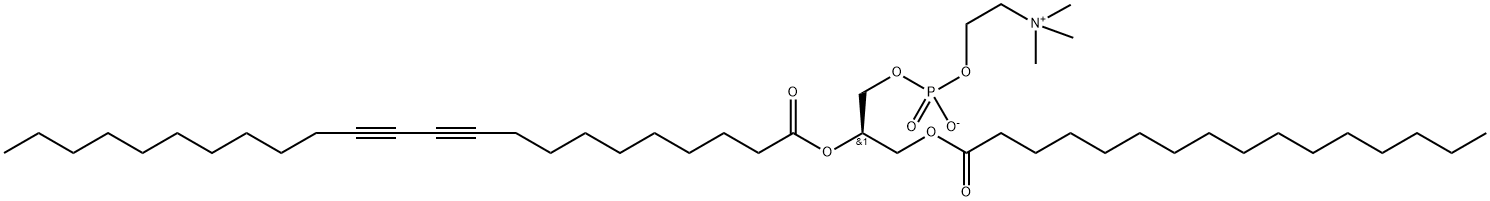 1-palMitoyl-2-(10,12-tricosadiynoyl)-sn-glycero-3-phosphocholine Struktur