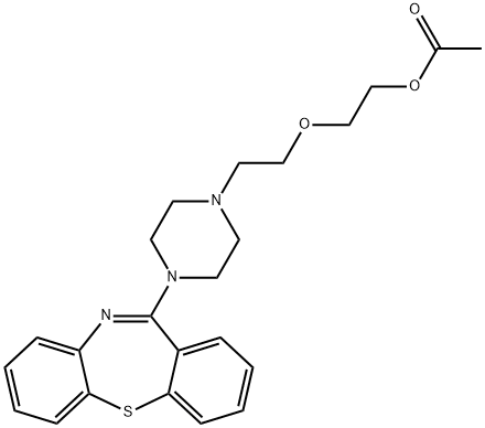 2-(2-(4-(Dibenzo[b,f][1,4]thiazepin-11-yl)piperazin-1-yl)ethoxy)ethyl Acetate Struktur