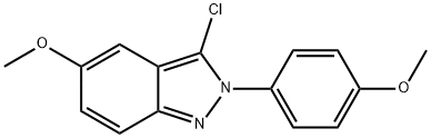 3-chloro-5-Methoxy-2-(4-Methoxyphenyl)-2H-indazole Struktur