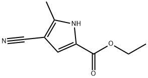 4-cyano-5-Methyl-1H-Pyrrole-2-carboxylic acid ethyl ester Struktur