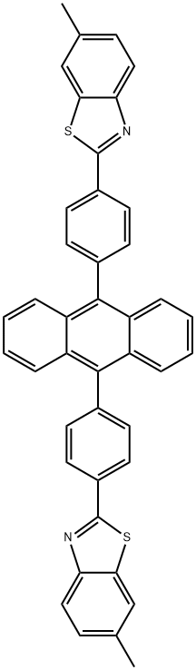 DBzA, 9,10-Bis[4-(6-Methylbenzothiazol-2-yl)phenyl]anthracene Struktur