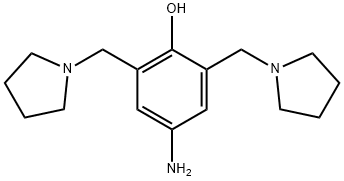 4-aMino-2,6-bis(pyrrolidin-1-ylMethyl)phenol Struktur