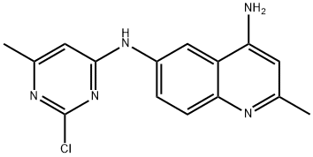 N6-(2-chloro-6-MethylpyriMidin-4-yl)-2-Methylquinoline-4,6-diaMine Struktur