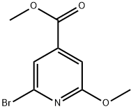 2-Bromo-6-methoxy-4-pyridinecarboxylic acid methyl ester Struktur