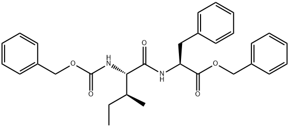 CARBOBENZYLOXYISOLEUCYLPHENYLALANINE BENZYL ESTER Struktur