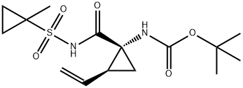 Tert-butyl [(1r,2s)-2-ethenyl-1-{[(1-Methylcyclopropyl)sulfonyl]carbaMoyl}cyclopropyl]carbaMate Struktur