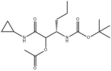 CarbaMic acid, [(1S)-1-[1-(acetyloxy)-2-(cyclopropylaMino)-2-oxoethyl]butyl]-, 1,1-diMethylethyl ester (9CI) Struktur