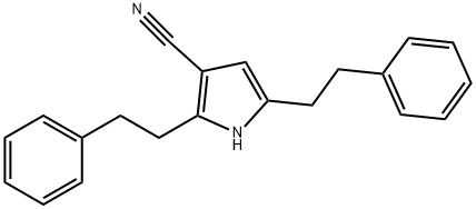 2,5-Diphenethyl-1H-pyrrole-3-carbonitrile Struktur