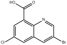 3-BroMo-6-chloroquinoline-8-carboxylic acid Struktur