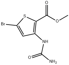 Methyl 5-broMo-3-ureidothiophene-2-carboxylate Struktur