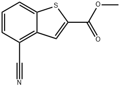 Methyl 4-cyanobenzo[b]thiophene-2-carboxylate Struktur