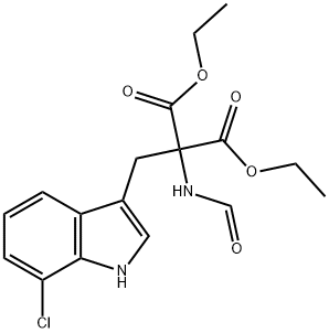 Propanedioic acid, 2-[(7-chloro-1H-indol-3-yl)Methyl]-2-(forMylaMino)-, 1,3-diethyl ester