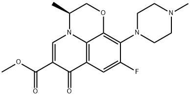 S-7H-Pyrido[1,2,3-de]-1,4-benzoxazine-6-carboxylic acid, 9-fluoro-2,3-dihydro-3-Methyl-10-(4-Methyl-1-piperazinyl)-7-oxo- Methyl ester Struktur