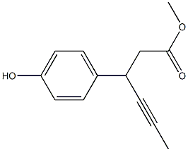 Methyl3-(4-hydroxyphenyl)hex-4-ynoate Struktur