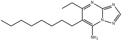 5-ethyl-6-octyl-[1,2,3]triazolo[1,5-a]pyriMidin-7-aMine Struktur