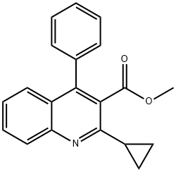 2-Cyclopropyl-4-phenyl-3-quinolinecarboxylic Acid Methyl Ester Struktur