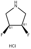 Pyrrolidine, 3,4-difluoro-, hydrochloride (1:1), (3S,4R)-rel- Struktur