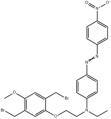 2,5-BIS(BROMOMETHYL)1-METHOXY-4-(O-DISP& Struktur