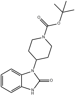 4-(2-oxo-2,3-dihydro-1H-benziMidazol-1-yl)-piperidine-1-carboxylic acid tert-butyl ester Struktur