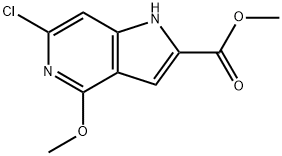 methyl 6-chloro-4-methoxy-1H-pyrrolo[3,2-c]pyridine-2-carboxylate Struktur