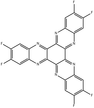 2,3,8,9,14,15-Hexafluoro-5,6,11,12,17,18-hexaazatrinaphthylene Struktur