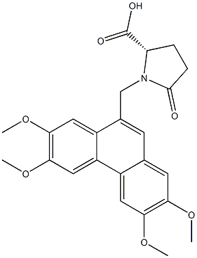 5-Oxo-1-[(2,3,6,7-tetraMethoxy-9-phenanthrenyl)Methyl]-L-proline Struktur