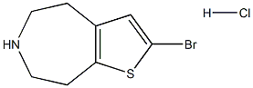 2-broMo-5,6,7,8-tetrahydro-4H-thieno[2,3-d]azepine hydrochloride Struktur