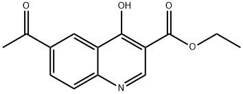 6-Acetyl-4-hydroxy-quinoline-3-carboxylic acid ethyl ester Struktur