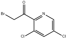 2-broMo-1-(3,5-dichloropyridin-2-yl)ethanone Struktur