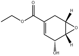 (1S,5R,6R)-5-Hydroxy-7-oxabicyclo[4.1.0]hept-3-ene-3-carboxylic Acid Ethyl Ester Struktur