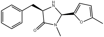 (2R,5R)-5-Benzyl-3-Methyl-2-(5-Methyl-2-furyl)-4-iMidazolidinone Struktur