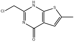 2-(chloromethyl)-6-methylthieno[2,3-d]pyrimidin-4(3H)-one(SALTDATA: FREE) Struktur