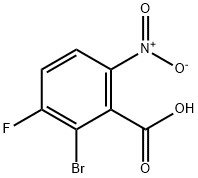 2-broMo-3-fluoro-6-nitrobenzoic acid Struktur