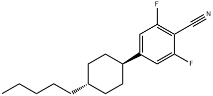 2,6-Difluoro-4-(trans-4-pentylcyclohexyl)benzonitrile Struktur