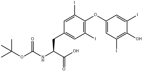 N-(tert-Butyloxy)carbonyl-L-thyroxine Struktur