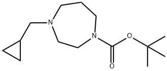 tert-Butyl 4-(cyclopropylmethyl)-1,4-diazepane-1-carboxylate Struktur