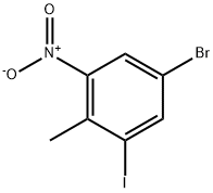 5-BroMo-1-iodo-2-Methyl-3-nitrobenzene Struktur