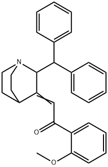 2-[2-(DiphenylMethyl)-1-azabicyclo[2.2.2]oct-3-ylidene]-1-(2-Methoxyphenyl)-ethanone Struktur