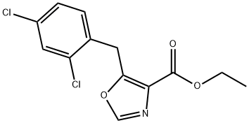 Ethyl 5-(2,4-dichlorobenzyl)oxazole-4-carboxylate Struktur