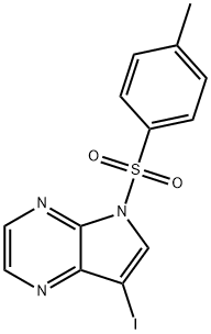 7-Iodo-5-[(4-Methylphenyl)sulfonyl]-5H-pyrrolo[2,3-b]pyrazine Struktur