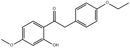 2-(4-Ethoxyphenyl)-1-(2-hydroxy-4-Methoxyphenyl)ethanone Struktur